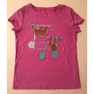 🌴Sloth Music Note Short Sleeve Shirt Cat & Jack S